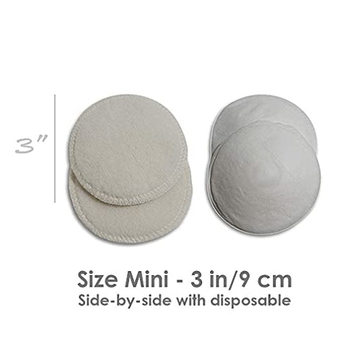 LANACare - Almofadas de Amamentação em Lã Merino, Estilo Softline, Espessura Regular, Tamanho Mini – 3 pol. de diâmetro