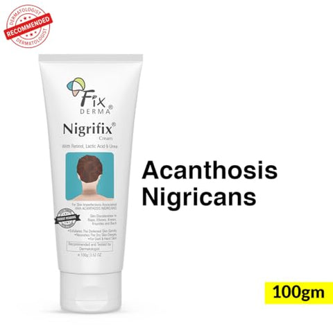 Nigrifix Creme para Acanthosis Nigricans com Ácido Lático | Creme com Retinol Testado por Dermatologistas | Útil para Partes Escuras do Corpo como Pescoço, Tornozelos, Axilas | 50g - FIXDERMA