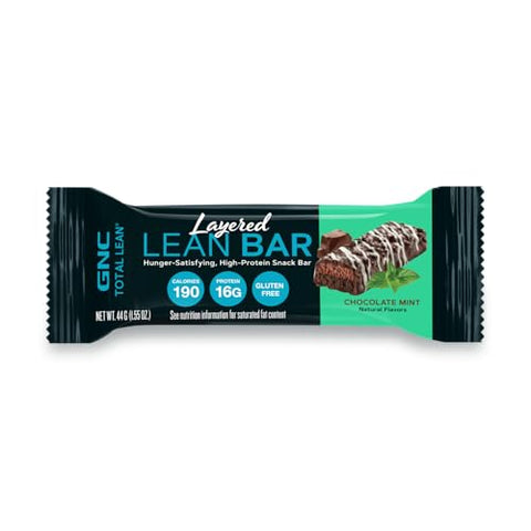 Total Lean Bar Camada Magra – Chocolate Mentolado (9 Barras) | 100% Natural e Delicioso - GNC