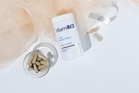 Total Beauty Matrix – Colágeno com Vitamina C para Cabelo, Pele e Unhas – Cruelty Free – 60 Cápsulas