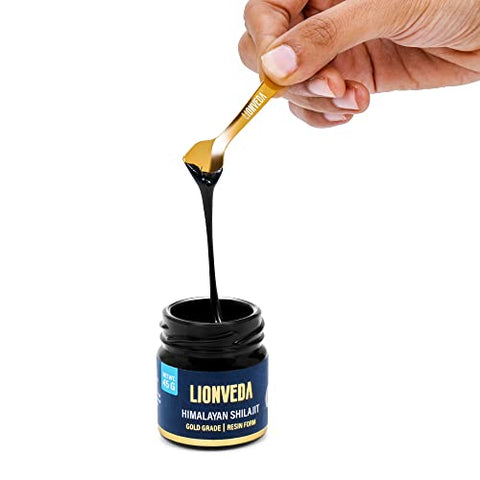 LIONVEDA - Resina de Shilajit do Himalaia 45g com 85 Minerais Traços – Marca em Destaque