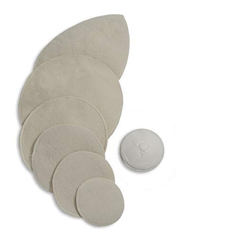 LANACare - Almofadas de Amamentação em Lã Merino, Estilo Softline, Espessura Regular, Tamanho Mini – 3 pol. de diâmetro