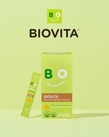 BIOVITA - Kids Fiber Jelly (20 Sticks) – 100%% Fibra Solúvel à Base de Plantas 4.200mg, Facilita o Trânsito Intestinal