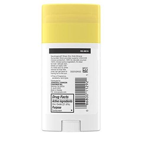 Protetor Solar Infantil Neutrogena Sheer Zinc Oxide Stick Mineral FPS 50 – 50g