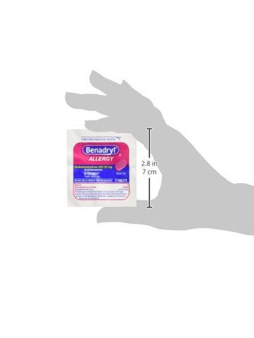 25/2s Display Box – 25 Embalagens de 2 Comprimidos, para Febre – Marca Benadryl - Benadryl