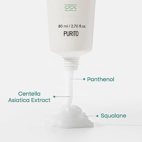 B5 Creme Re-barreira de Panthenol 80ml, Hidratante Rico com 10% de Panthenol para Fortalecer a Barreira da Pele, Sem Silicones, Sem PEG, Sem Óleos Essenciais - PURITO