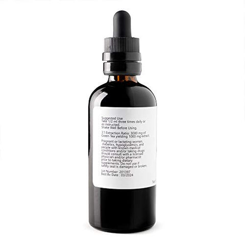 Greenbush Natural Products - Concentrado de Chá Verde Greenbush | Extrato Líquido 4 oz (118 ml)