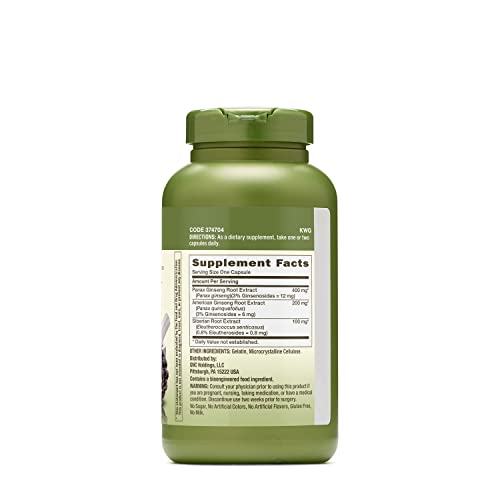 Herbal Plus Triple Ginsa – 200 Cápsulas – Suporte à Vitalidade - GNC