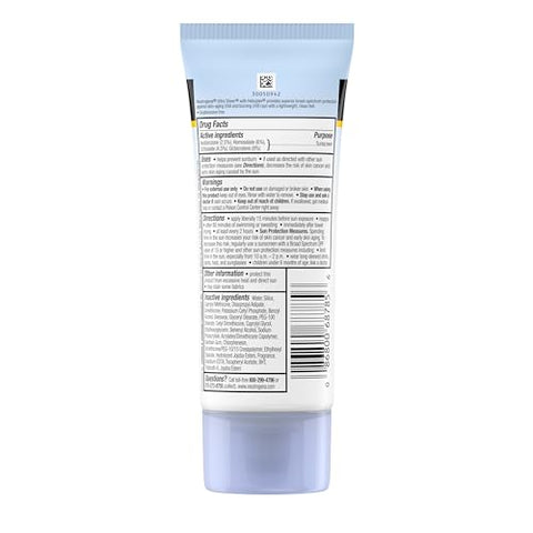 Protetor Solar Neutrogena Ultra Sheer Dry-Touch FPS 30, Proteção UVA/UVB, Livre de Oxybenzone, Resistente à Água, Não Comedogênico, Não Oleoso, Tamanho Viagem, 90 ml