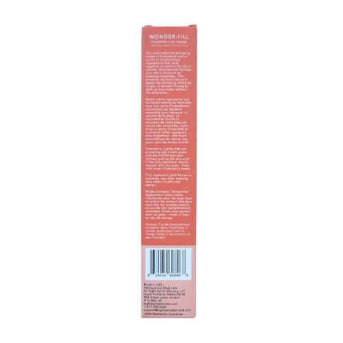 Wonder-fill Creme para os Olhos, Natural e Orgânico, Anti-idade para a Área dos Olhos, Preenche a Pele, Reduz Rugas, Linhas Finas, Bolsas e Olheiras Escuras - Eight Saints