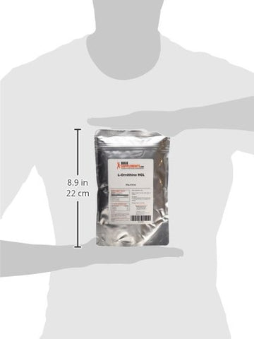 com L-Ornithine HCl Powder – Aminoácidos em Pó, Livre de Glúten, 1000mg por Porção, 250g (Pack de 1) - BulkSupplements