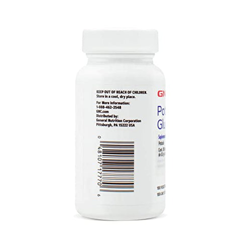 Potássio Gluconato 99mg, 100 Comprimidos, Suporta Função Muscular Normal - GNC