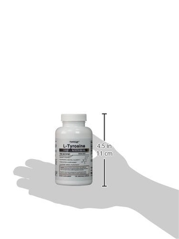 L-Tyrosine Natural Puro NonGMO – 500 mg, 120 Cápsulas Vegetais – Suporte para Clareza Mental – Estimula a Alerta – Aumenta a Energia – Suplemento Alimentar para Calmaria - Superior Labs