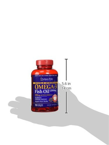 Puritan's Pride - Puritan’s Pride Ômega-3 Dupla Potência 2 Pacotes 1200 mg/600 mg Ômega-3 3-90 Cápsulas – Compre Agora!