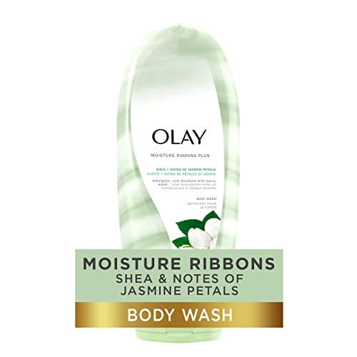 Body Wash Hidratante com Fitas de Shea e Notas de Pétalas de Jasmim, 532 ml, Pack com 4 unidades - Olay