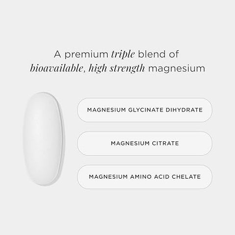 Suplemento de Magnésio Avançado JSHealth Vitamins com Magnésio Glicinato