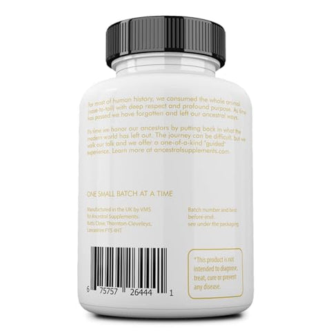 Colágeno Bovino em Pó 3000mg, Promove Pele, Cabelos, Unhas e Articulações Saudáveis, Tipo II, 180 Cápsulas - Ancestral Supplements