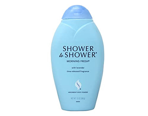 Shower To Shower - Shower to Shower Pó Corporal Absorvente, Frescor Matinal com Lavanda, Frascos de 13 ml (Pack com 4)
