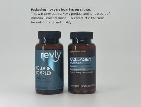 Complexo de Colágeno com Ácido Hialurônico, 90 Cápsulas, Suprimento de 3 Meses - Amazon Elements
