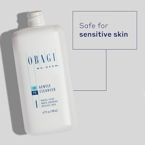 Obagi Nu-Derm Gentle Face Cleanser – Limpeza Facial Diária para Pele Normal a Seca, Remove Suavemente Sujeira, Oleosidade, Maquiagem e Impurezas, 200ml