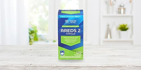 AREDS 2 Softgels – 120 cápsulas, Suporte Macular para Saúde dos Olhos e Visão, Contém Luteína, Vitamina C, Zeaxantina, Zinco - Rite Aid