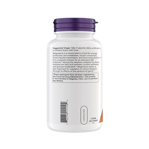Generic - Now Supplements Magnesium Citrate – Suporte para o Sistema Nervoso e Função Enzimática – 360 Cápsulas Vegetarianas