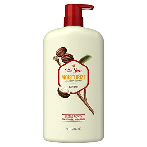 Sabonete Líquido para Homens Hidratante com Manteiga de Karité, 30 ml (Pacote com 4) - Old Spice