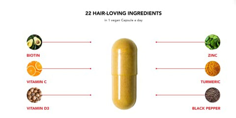 Vitaminas Avançadas para Cabelo Feminino | Fortaleça seus fios | 60 cápsulas - HAIRtamin