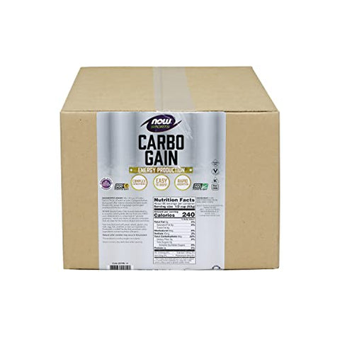 Sports Nutrition, Carbo Gain Powder (Maltodextrina), Absorção Rápida, Produção de Energia, 12 Libras - NOW Foods