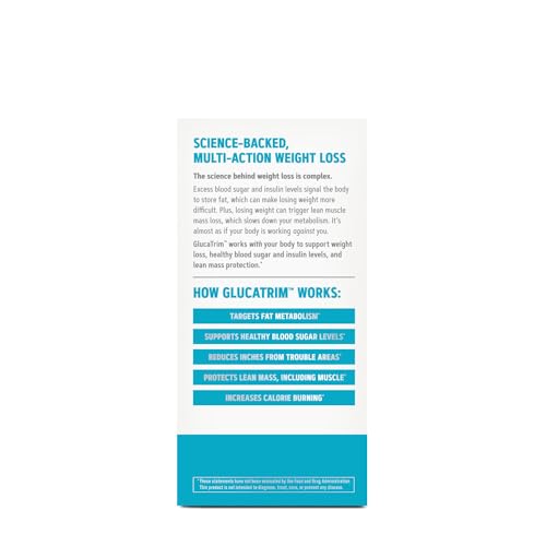 Total Lean GlucaTrim – 120 Cápsulas (60 Porções) | Queime gordura e controle o apetite | Fórmula avançada | Marca GNC - GNC