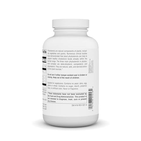 Mega Strength Beta Sitosterol 375mg – 120 Comprimidos | Suplemento de Saúde para o Sistema Imunológico e Cardiovascular - Source Naturals