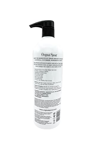 Shampoo Clássico para Todos os Tipos de Cabelo, Shampoo Vegano e Livre de Sulfato, 946 ml - Original Sprout
