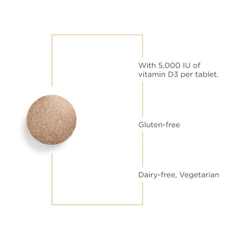 Vitamina D3 125 mcg – 5.000 UI – Suporte Imunológico – Suporte Ósseo Saudável – Livre de Glúten – 90 Comprimidos Mastigáveis com Sabor de Chocolate - Integrative Therapeutics
