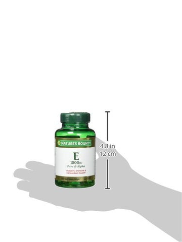 Nature's Bounty - Nature’s Bounty E 1000iu Softgels, 2 Unidades – Vitamina E Pura D1-Alpha, Alta Potência