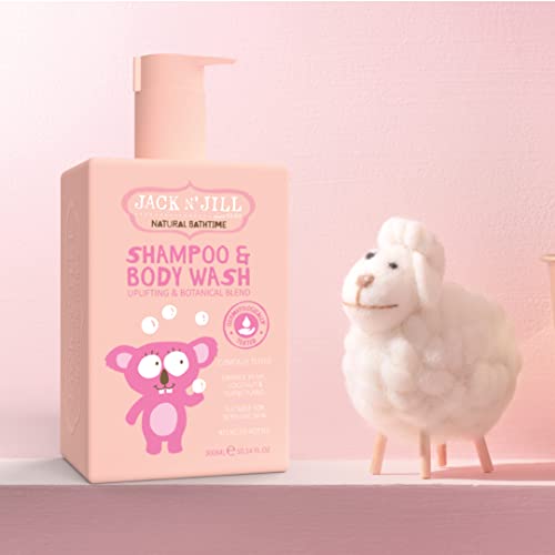 JACK N' JILL ................. SINCE 1949 - Shampoo e Sabonete Líquido Natural Jack N’ Jill para Crianças – Pele Sensível, Testado Dermatologicamente, Livre de Corantes e Sabão, Cruelty Free, Vegano – 300 mL (Embalagem de 1)