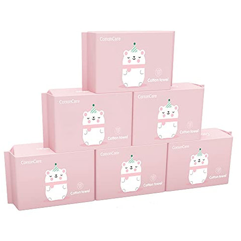 COTTONCARE - Toalhas Umedecidas Baby Dry, 100% Algodão, Lenços de Algodão Umedecidos, Pele Sensível do Bebê, Cuidado com a Pele do Bebê, 6 Pacotes (600 Unidades) – Marca Baby Dry