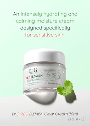 SUDIVA - Dr.G RED-BLEMISH CLEAR CREAM 70ml – Solução Hidratante para Pele com Vermelhidão