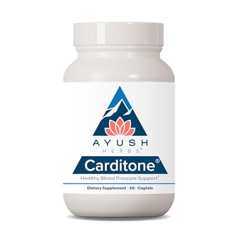 Carditone: Suplemento Herbal Ayurvédico para Suporte Natural à Pressão Arterial, Fórmula Médica Confiável por mais de 30 Anos, 60 Comprimidos Vegetarianos - Ayush Herbs