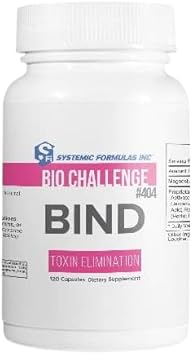 GEOMETAL - Systemic Formulas #404 Bind 120 Cápsulas, Carvão Ativado Poderoso para Limpeza e Saúde Ótima