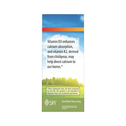 Super Daily D3 K2, 50 mcg D3 45 mcg MK-7, Coração – Vitamina D3 e K2 para a saúde cardíaca - Carlson