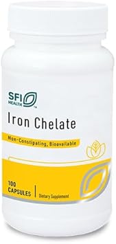 Ferrous Bisglycinate Chelate – Suplemento de Ferro 30mg – Alta Absorção e Tolerância – Marca Klaire Labs - Klaire Labs