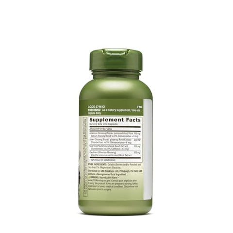Herbal Plus Triple Ginsa Rush – 100 Cápsulas – Suporte para Vitalidade e Energia - GNC