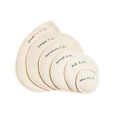 LANACare - Almofadas de Amamentação em Lã Merino, Estilo Softline, Espessura Regular, Tamanho Mini – 3 pol. de diâmetro
