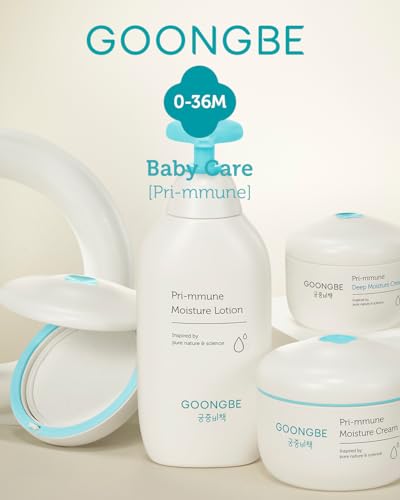 GOONGBE - Pó Calmante Pri-mmune – Talco Livre Pó de Bebê Coreano com Amido de Milho – Previne Irritação na Pele, Anti-Fricção para Recém-Nascidos, Bebês e Crianças Pequenas, 0,8g