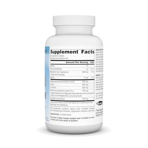 Theanine Serene com Relora, Mente e Corpo Calmos – 120 Comprimidos - Source Naturals