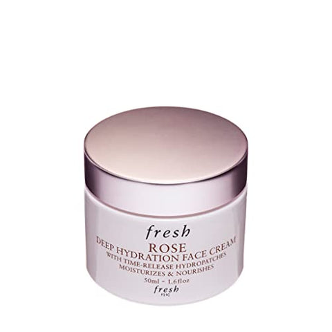 Creme facial hidratante profundo Fresh Rose – pele normal a seca, 1,6 onças (45g)