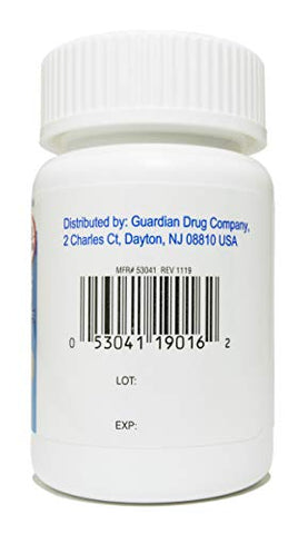 Mucus Relief 600mg Guaifenesin 12 Horas Liberação Prolongada, Expectorante para Congestão Torácica (Frasco com 100 Comprimidos) - Guardian