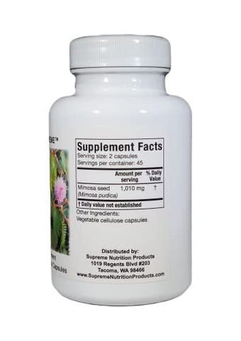 Supreme Nutrition Products - Supreme Nutrition Mimosa Supreme – 90 Cápsulas de Semente de Mimosa Pudica Pura 100%% – Marca Supreme