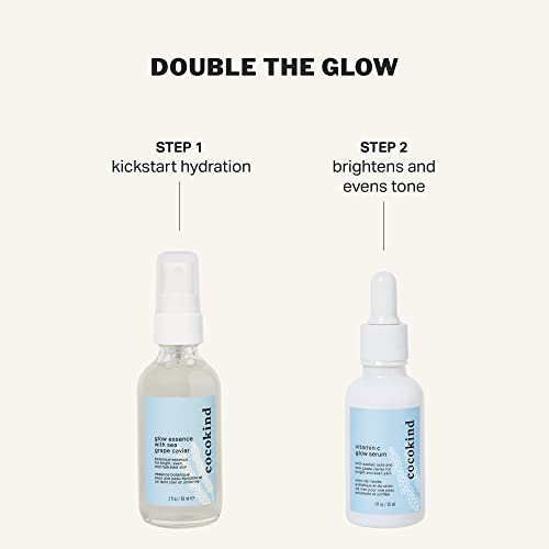 Serum Vitamina C Glow com Ácido Azelaico e Caviar de Uva Marinha para Pele Radiante e Uniforme, 30ml - Cocokind