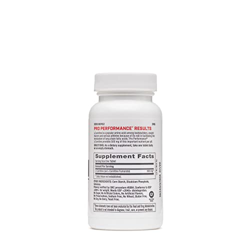 Pro Performance L-Carnitine – 60 Tabletes, Suporte para Recuperação Muscular - GNC